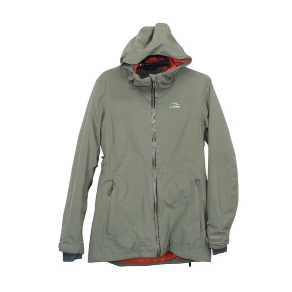 LL Bean Waterproof PrimaLoft Packaway Jacket Olive Green Size XXS Pet - Picture 1 of 10